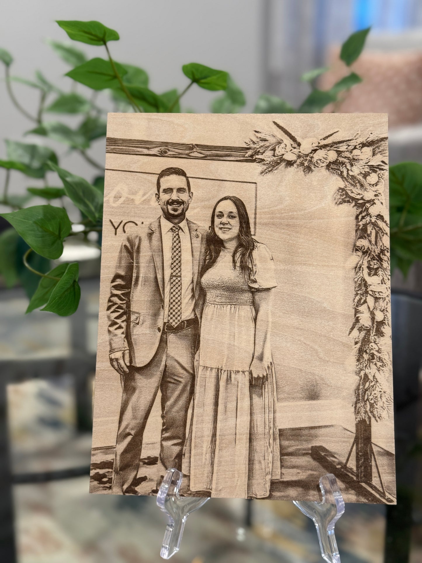 Engraved Photo on Wood