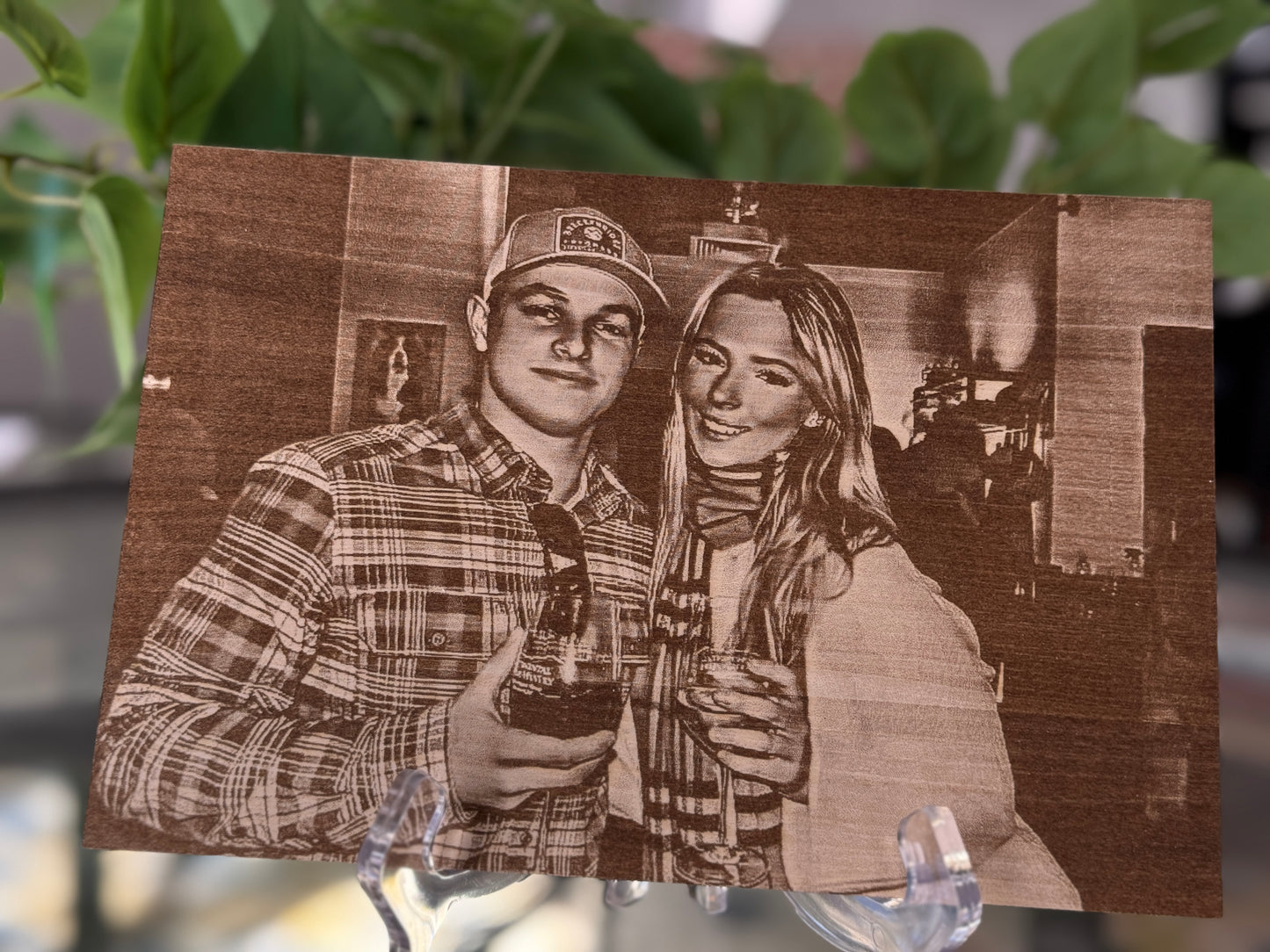 Engraved Photo on Wood