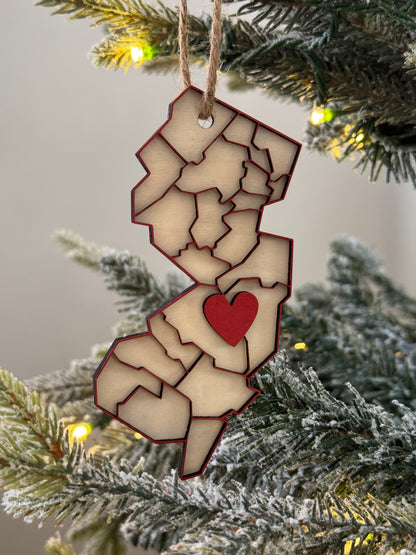 New Jersey Christmas Ornament